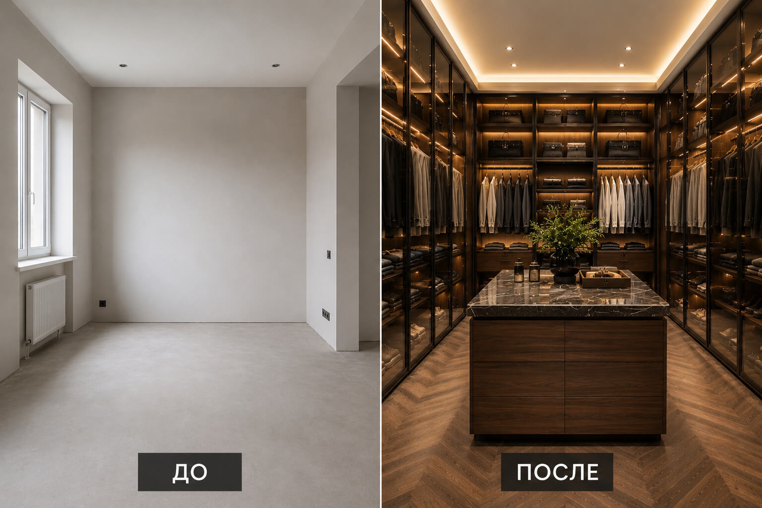 проект гардеробной через нейросеть